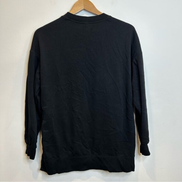 Old Navy Oversized Vintage Tunic Sweatshirt Black Holiday Vibes - Picture 8 of 8